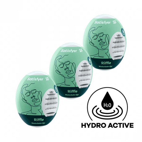 Masturbator Egg 3er Set (Riffle) Light Green