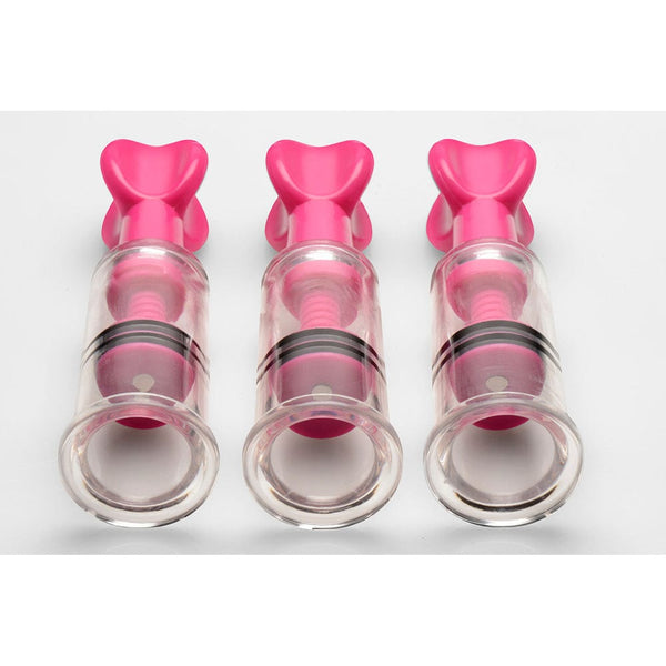 MAXtwist Clit & Nipple Triple Sucker Set - Pink