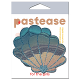 Mermaid Shells Pasties - Opalescent Seafoam Blue Seashell