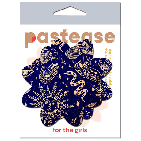 Midnight Celestial Sun & Moon Petal Breast Pasties