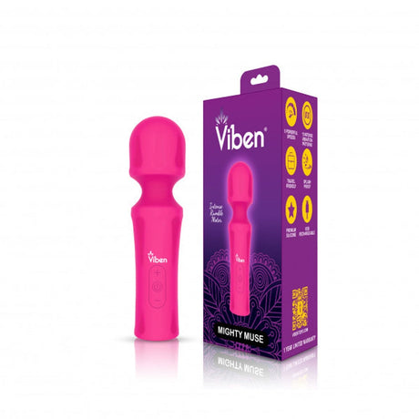 Mighty Muse - Powerful Wand Massager - Hot Pink
