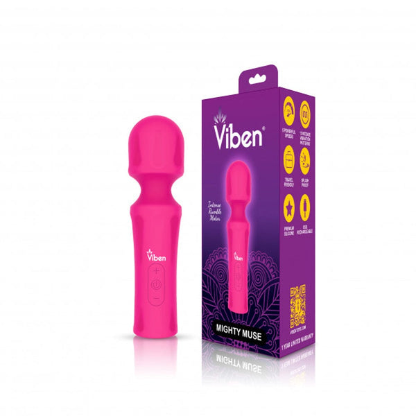 Mighty Muse - Powerful Wand Massager - Hot Pink