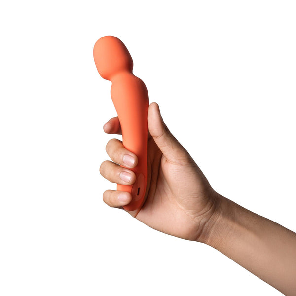 Dame Min Mini Wand Papaya compact wand vibrator