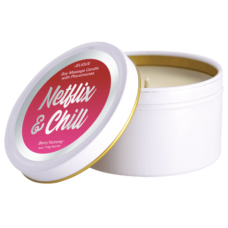 MOOD CANDLES Netflix & Chill - Pheromone Massage Candle Berry Yummy 4oz | 113g