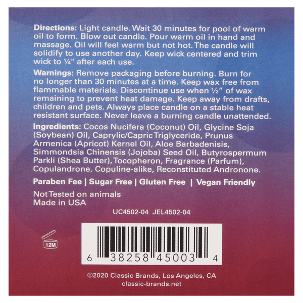 MOOD CANDLES Sex-a-licious - Pheromone Massage Candle Ravenous Raspberry 4oz | 113g