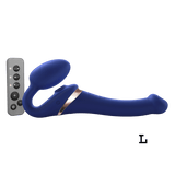 MULTI ORGASM BENDABLE STRAP-ON - L - NIGHT BLUE