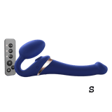 MULTI ORGASM BENDABLE STRAP-ON - S - NIGHT BLUE