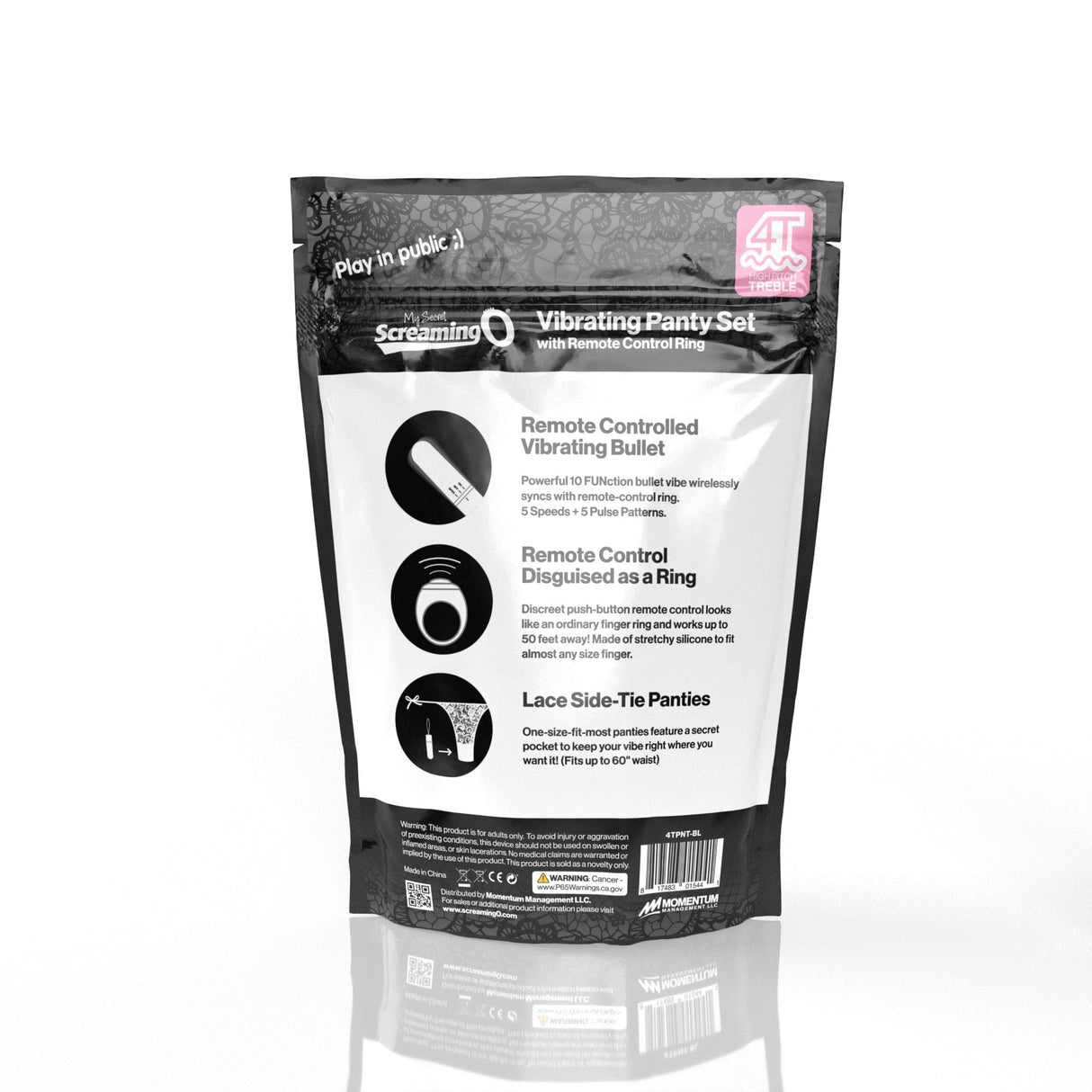 My Secret Screaming O 4T Panty Vibe - Black