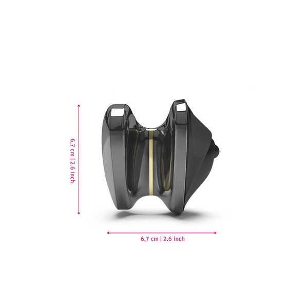 Mystim Heart's Desire eStim layonvibrator, Black