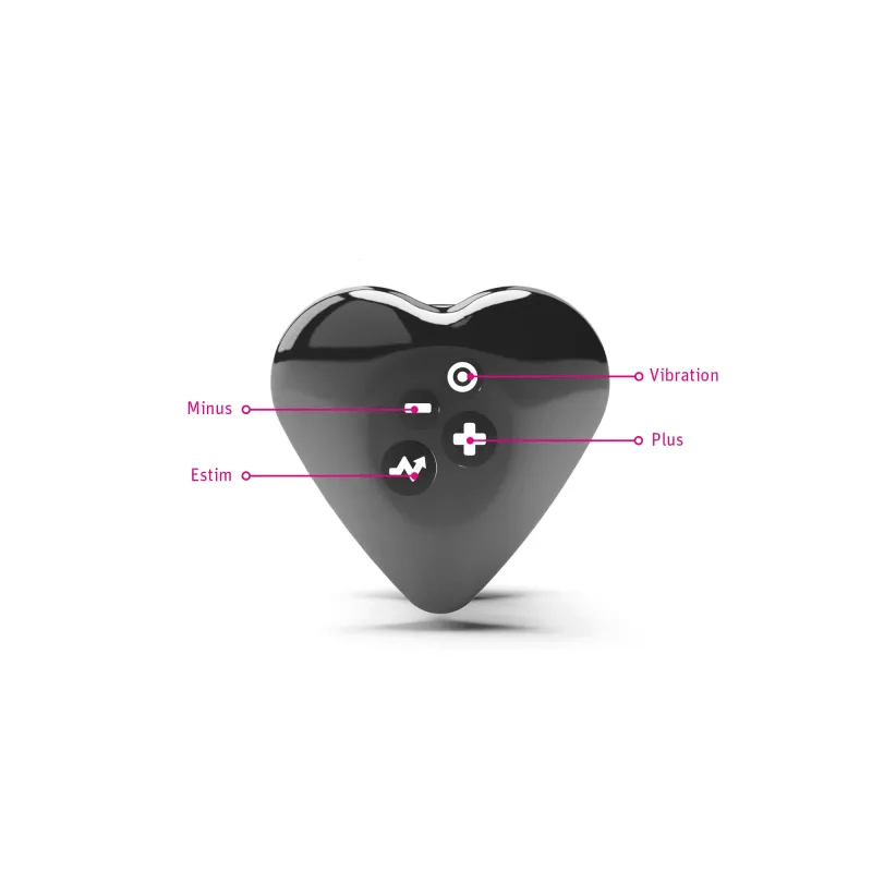 Mystim Heart's Desire eStim layonvibrator, Black