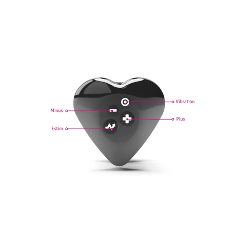 Mystim Heart's Desire eStim layonvibrator, Black