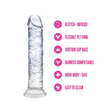 Naturally Yours Dildo - Gala - Sparkling Clear