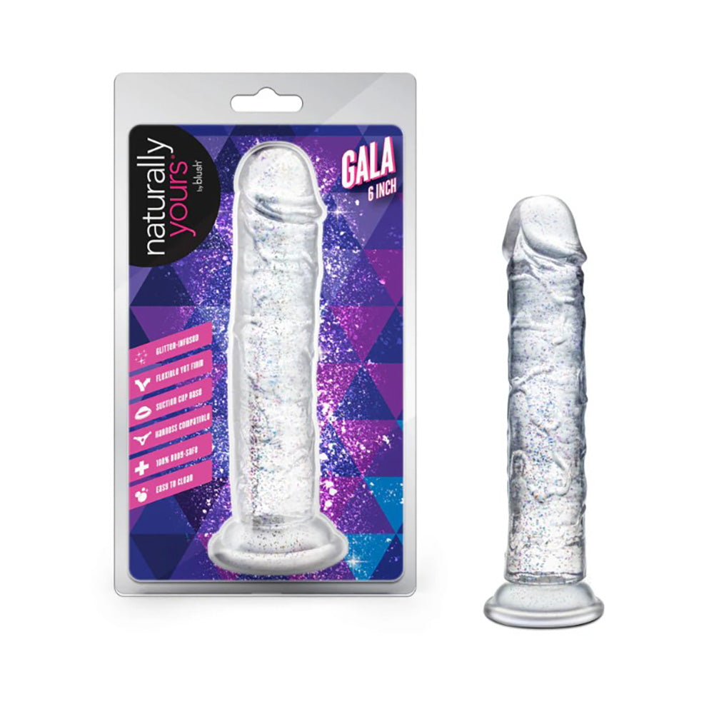Naturally Yours Dildo - Gala - Sparkling Clear