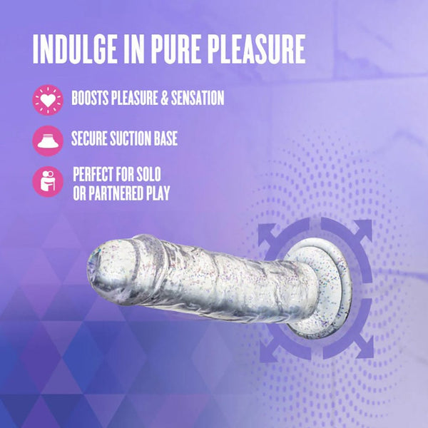 Naturally Yours Dildo - Gala - Sparkling Clear