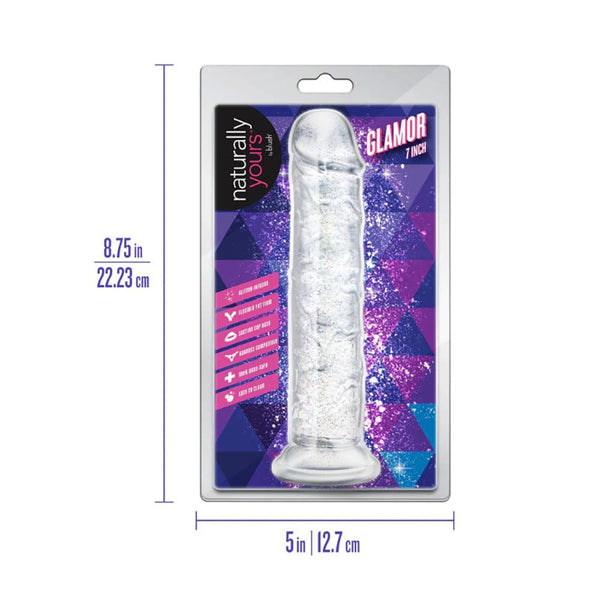 Naturally Yours Dildo - Glamor - Sparkling Clear