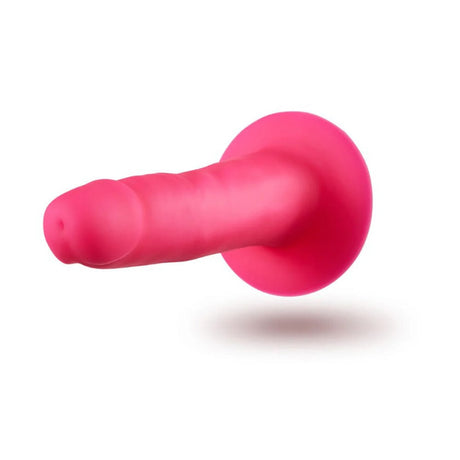 Neo Elite - 6" Silicone Dual Density Cock - Neon Pink