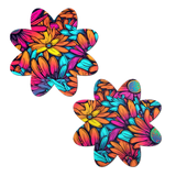 Neon Flowers Petal Breast Pasties