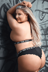 Not Your Bitch Bralette & Cheeky Panty Set