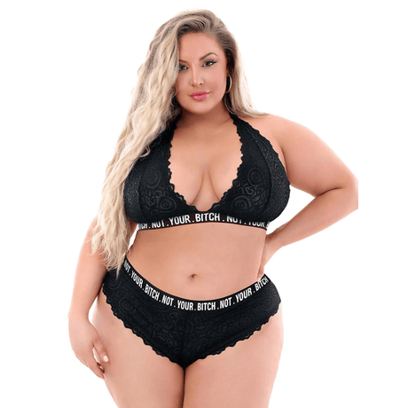 Not Your Bitch Bralette & Cheeky Panty Set