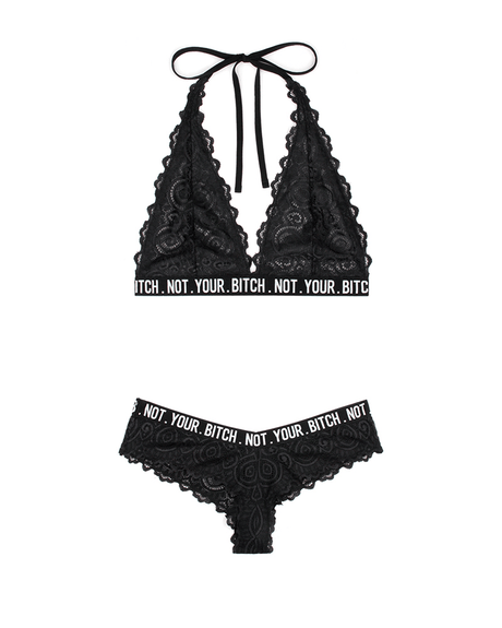 Not Your Bitch Bralette & Cheeky Panty Set