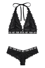 Not Your Bitch Bralette & Cheeky Panty Set