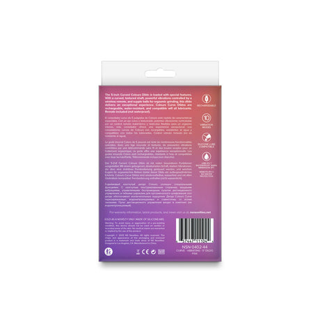 NS Novelties Colours Curve 5" Vibrating Dildo with Remote – Pink