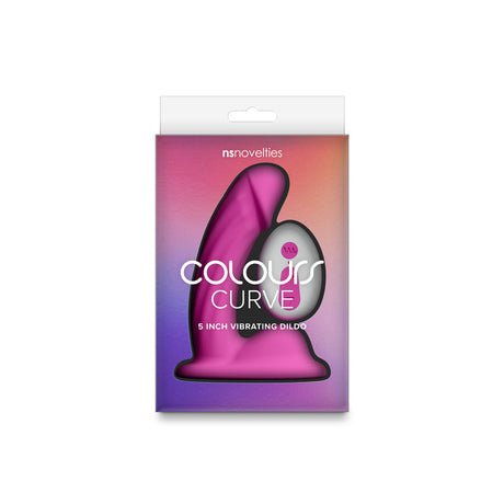 NS Novelties Colours Curve 5" Vibrating Dildo with Remote – Pink