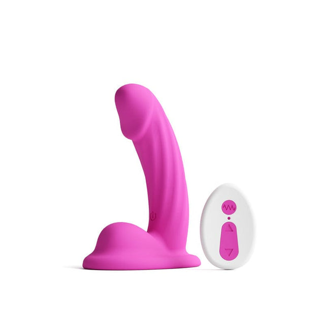 NS Novelties Colours Curve 5" Vibrating Dildo with Remote – Pink