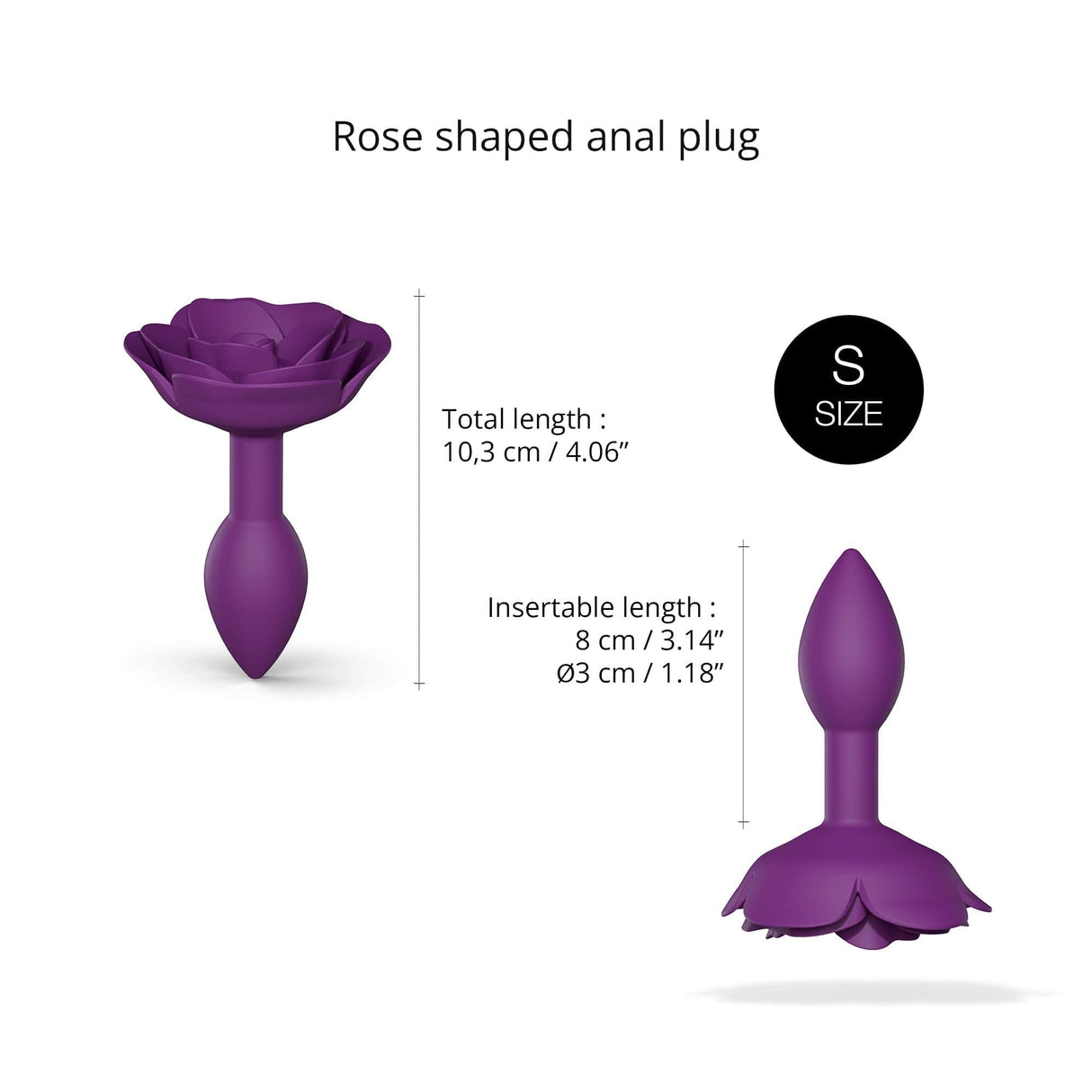 OPEN ROSES S Anal Plug - Purple Rain