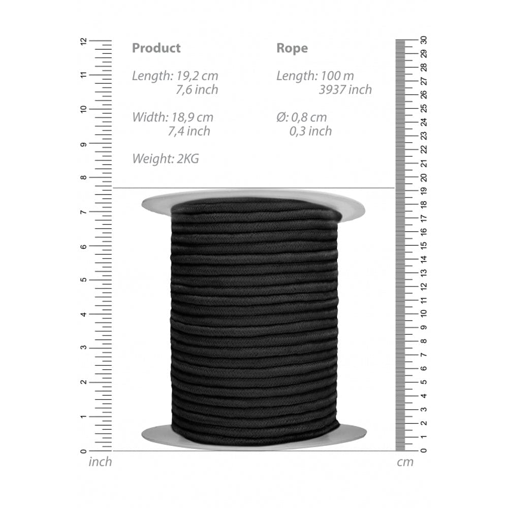 Ouch! Bondage Rope 328ft / 100m - Black