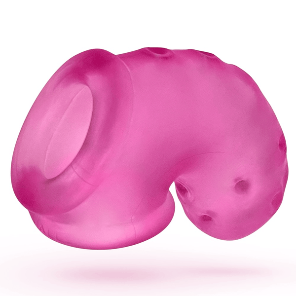 OXBALLS AIRLOCK Air-Lite Vented Chastity Cage — Pink Ice