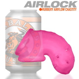 OXBALLS AIRLOCK Air-Lite Vented Chastity Cage — Pink Ice