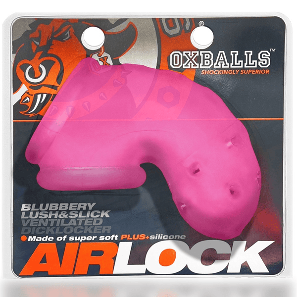 OXBALLS AIRLOCK Air-Lite Vented Chastity Cage — Pink Ice