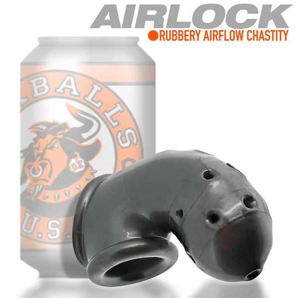 OXBALLS AIRLOCK Air-Lite Vented Chastity Cage — Steel
