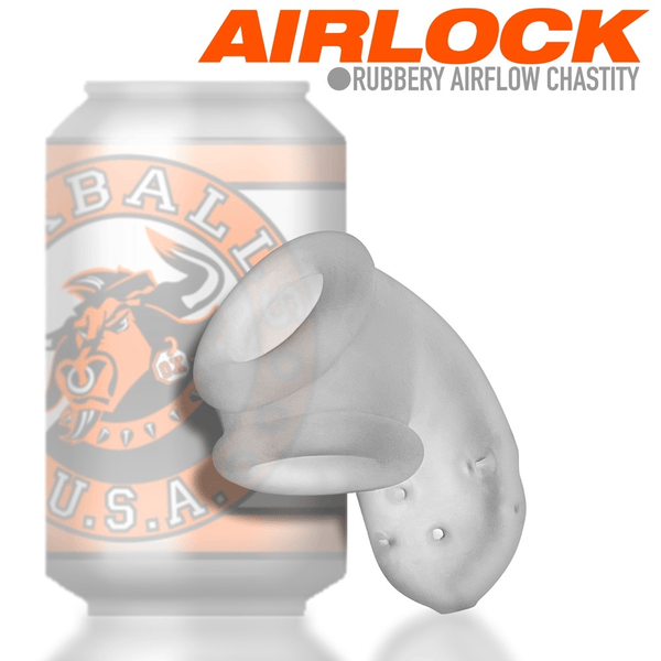 OXBALLS AIRLOCK Clear Ice Sling Chastity Cage