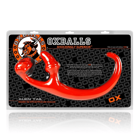 OXBALLS ALIEN TAIL Red Butt Plug & Cock Sling