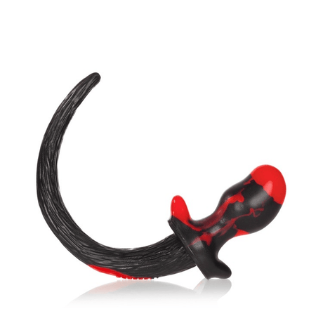 OXBALLS BEAGLE Red Swirl Medium Puppy Tail Butt Plug