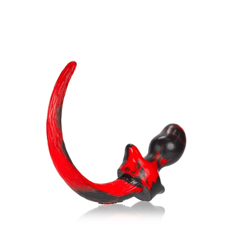 OXBALLS BEAGLE Red Swirl Medium Puppy Tail Butt Plug