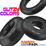 OXBALLS COCKPACK Black Mica 3-Pack Cock Rings