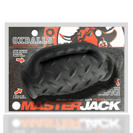 OXBALLS MASTERJACK Black Ice Dual-Entry Male Stroker