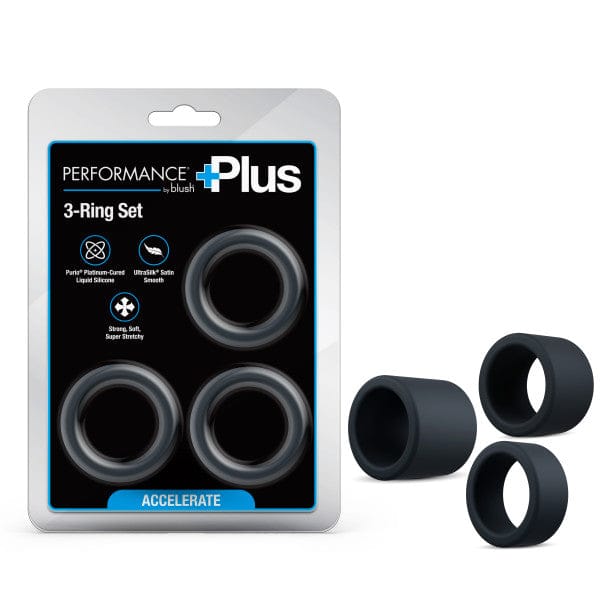 Performance Plus 3 Cock Ring Set - Accelerate