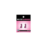 Pink Glitter Dildo Earrings *