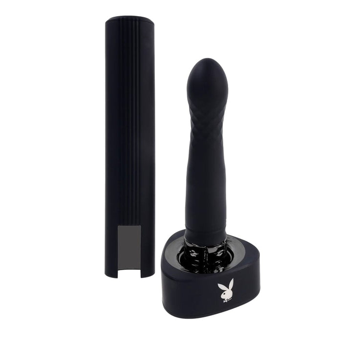 Playboy Pleasure Zone Thrusting Vibrator with black storage case