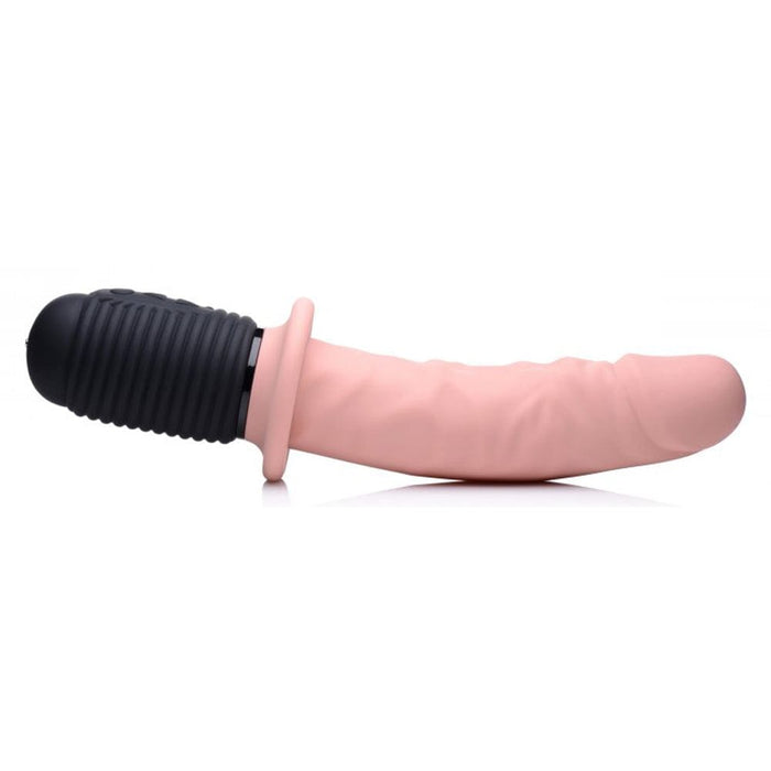 Power Pounder Vibrating and Thrusting Dildo in realistic pink and black