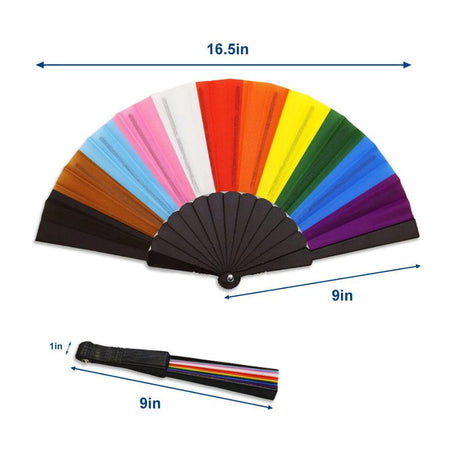 Progress Pride Hand Fan