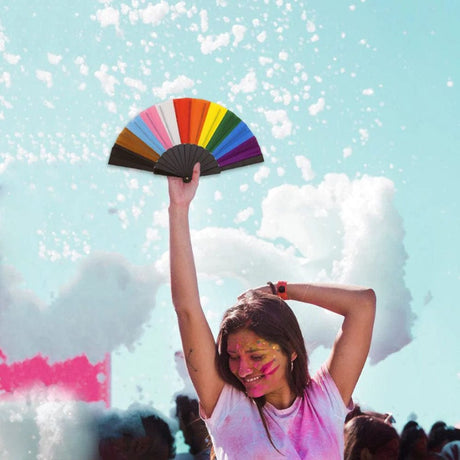 Progress Pride Hand Fan