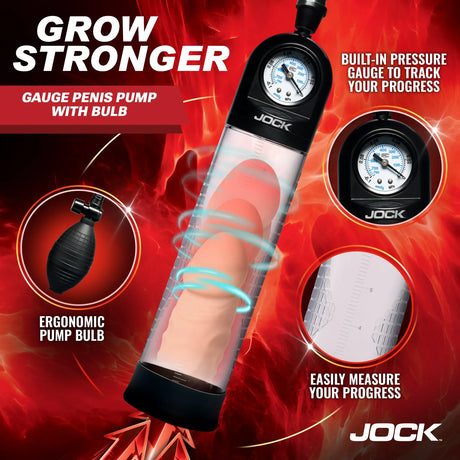 Pump Up Gauge Penis Pump with Bulb