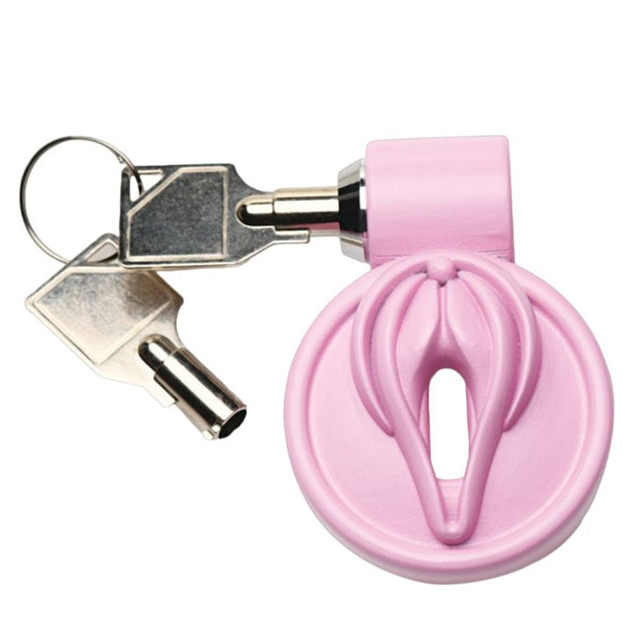 Cage pénienne rose Pussification de style vulve