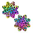 Rainbow Cheetah Leopard Print Petal Breast Pasties