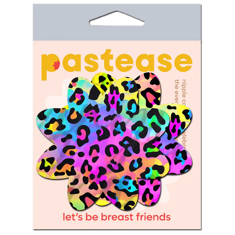 Rainbow Cheetah Leopard Print Petal Breast Pasties